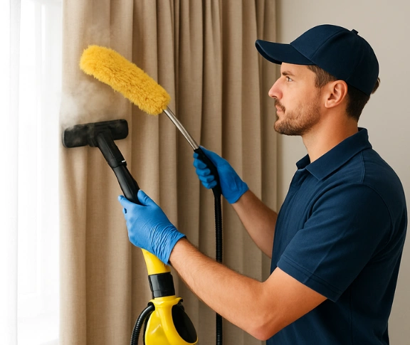 Trusted residential curtain cleaning technician Matty Curtain Cleaning camden-nsw QLD