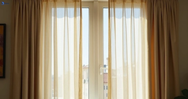 Dusty and dull curtains in camden-nsw before steam cleaning